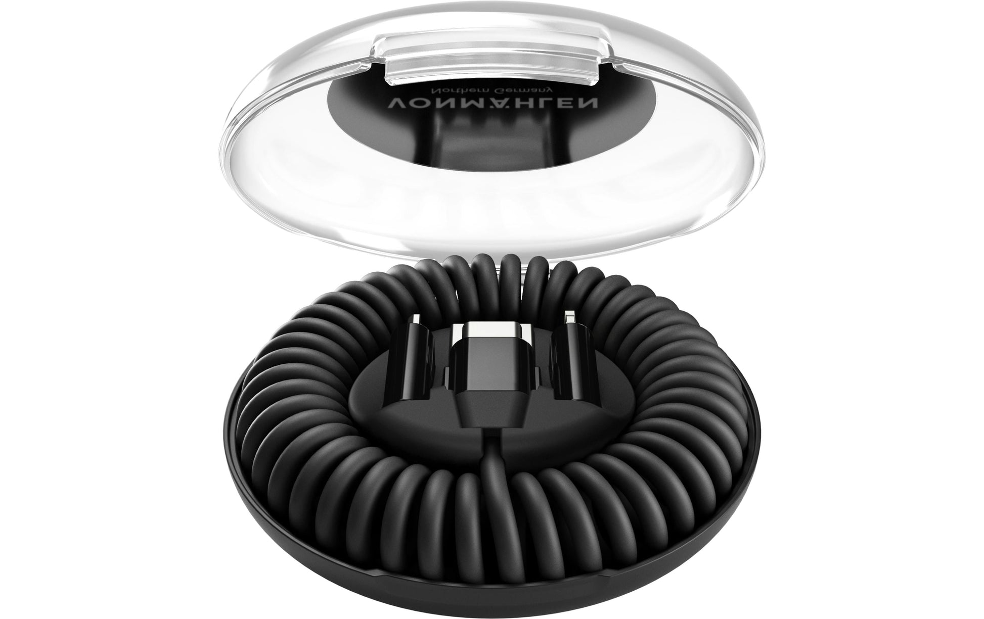Vonmählen USB-C auf Micro-USB-B Kabel – USB 2.0 (480 Mbit/s) – 0,9 m – Spiralkabel – Schwarz