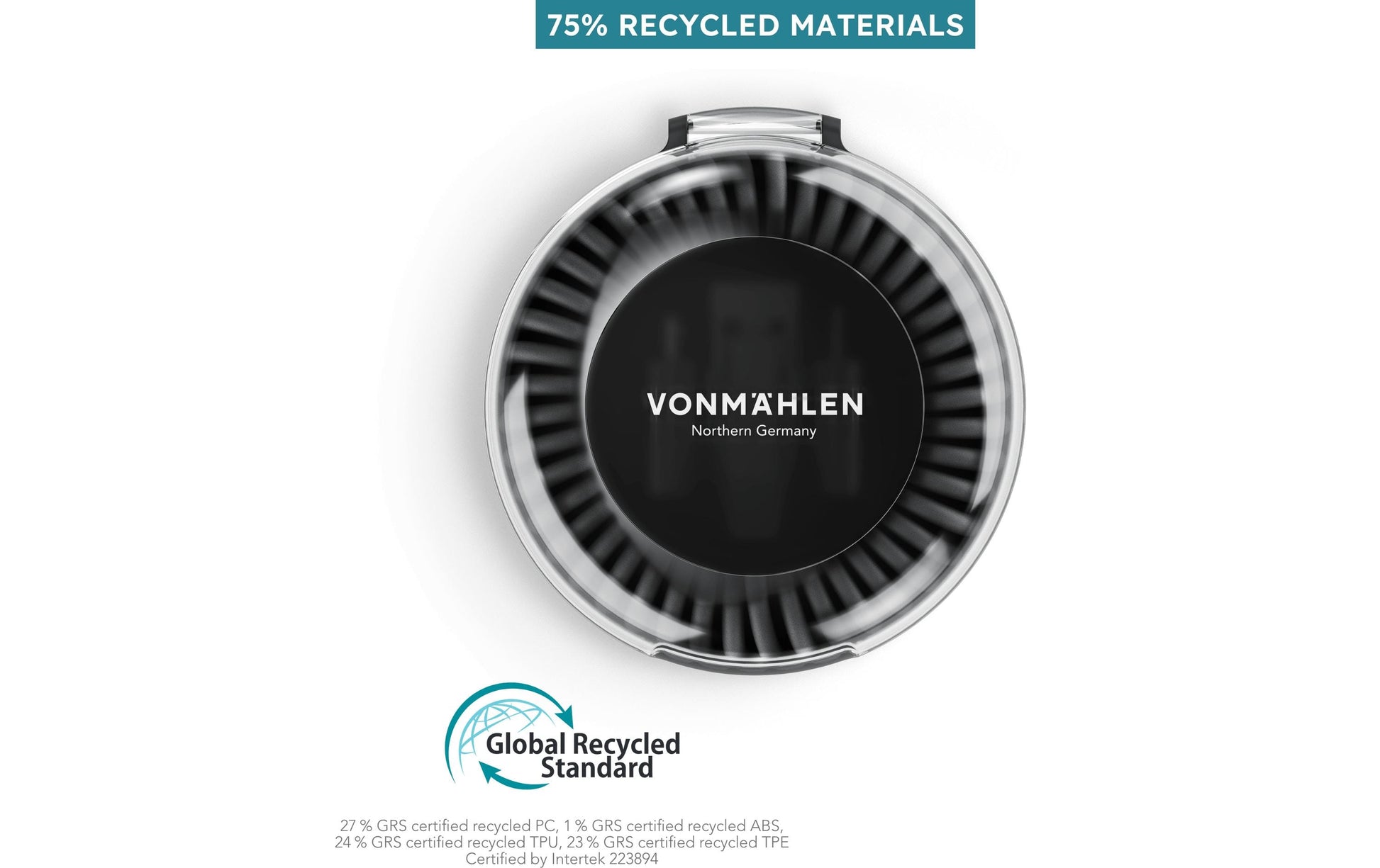 Vonmählen USB-C auf Micro-USB-B Kabel – USB 2.0 (480 Mbit/s) – 0,9 m – Spiralkabel – Schwarz