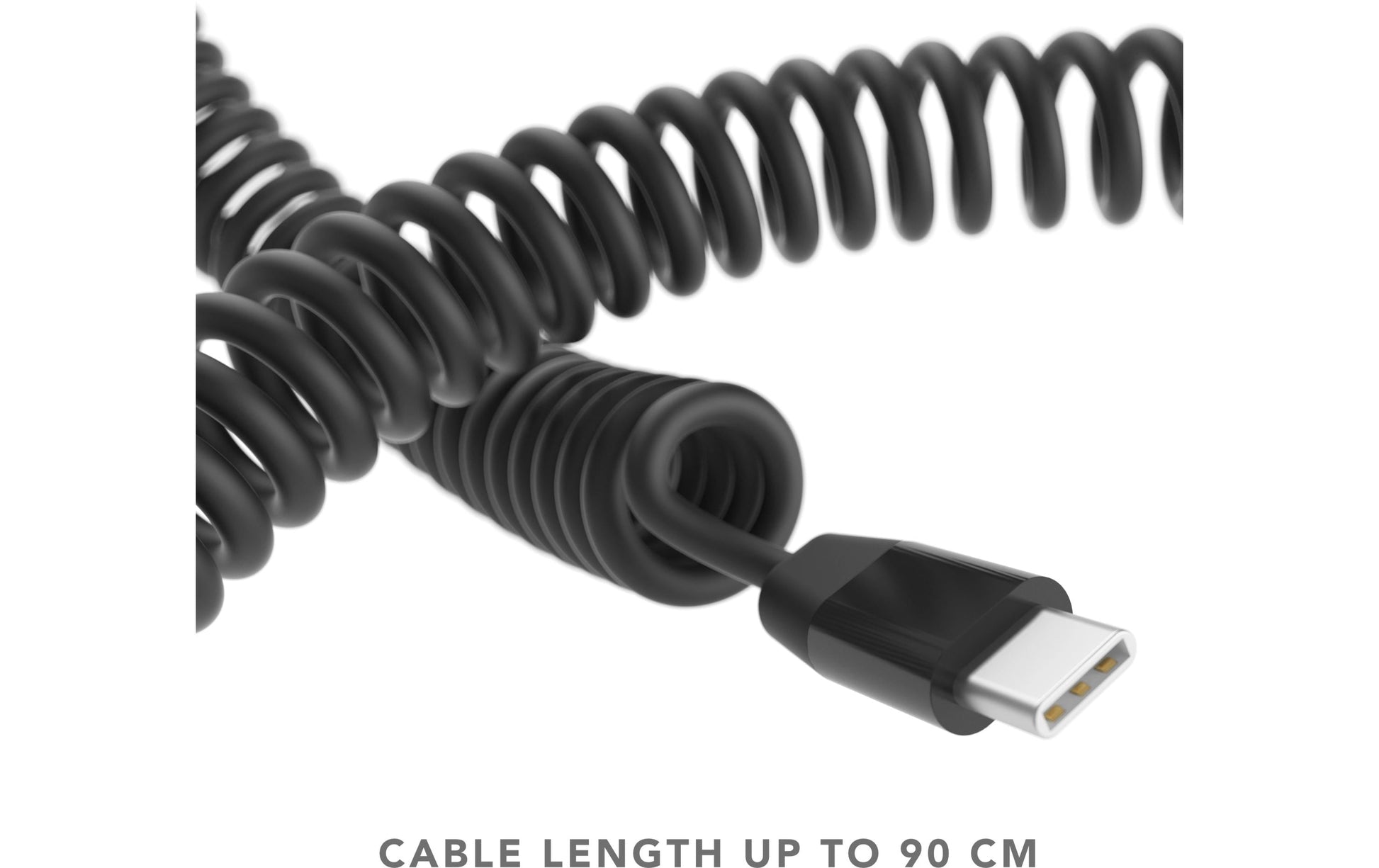 Vonmählen USB-C auf Micro-USB-B Kabel – USB 2.0 (480 Mbit/s) – 0,9 m – Spiralkabel – Schwarz