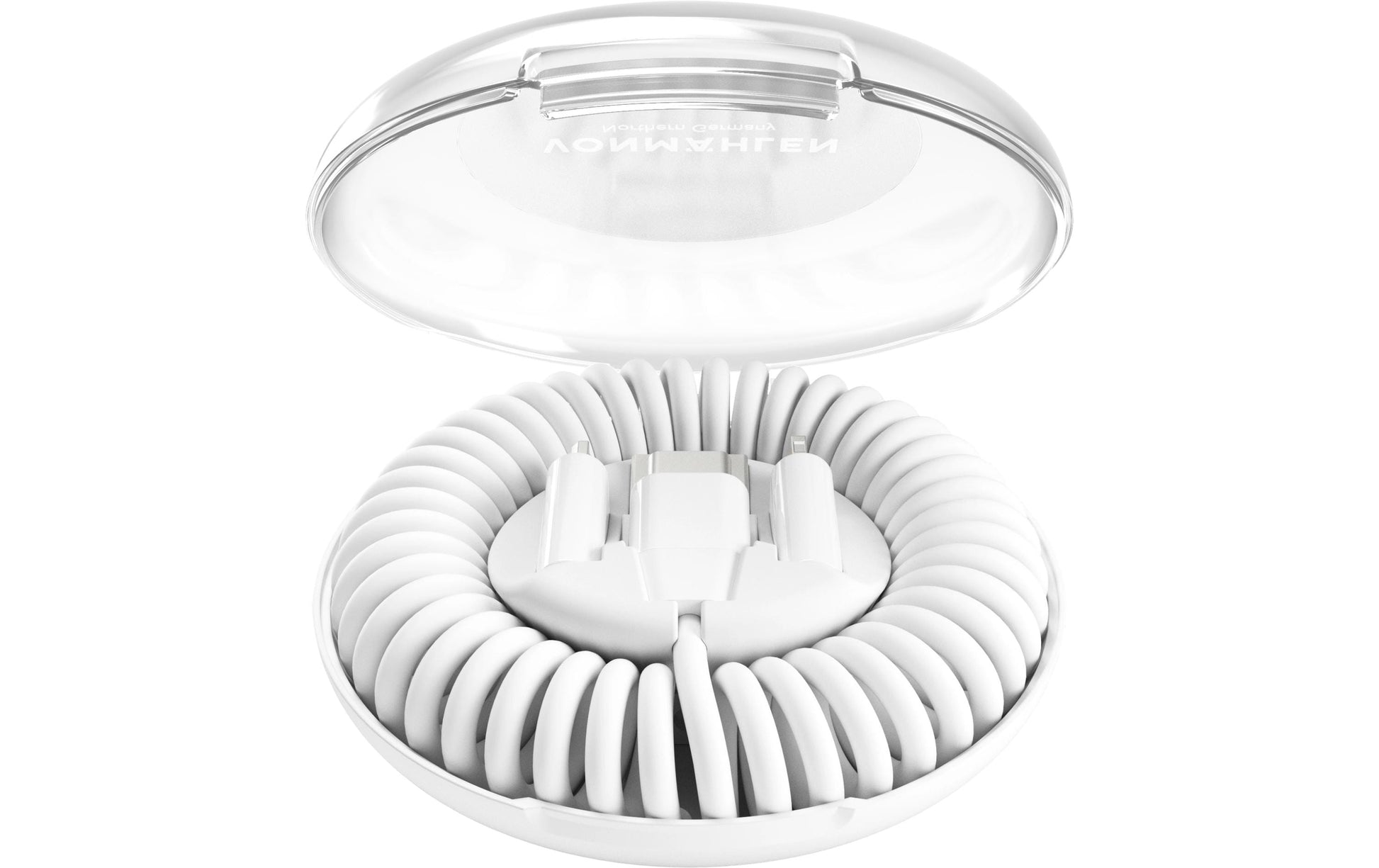 Vonmählen USB-C auf USB-C Kabel – USB 2.0 (480 Mbit/s) – 0,9 m – Spiralkabel – Weiss