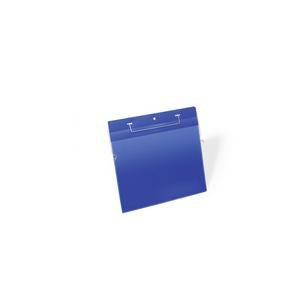 Durable Kennzeichnungstaschen – 210 × 297 mm, blau, wiederablösbar, für A4 quer, 50er-Pack