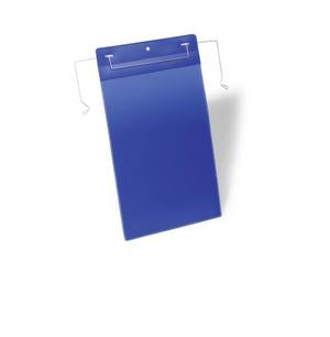 Durable Kennzeichnungstaschen – 297 × 210 mm, blau, wiederablösbar, für A4 hoch