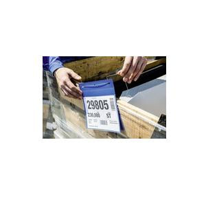 Durable Kennzeichnungstaschen – 297 × 210 mm, blau, wiederablösbar, für A4 hoch