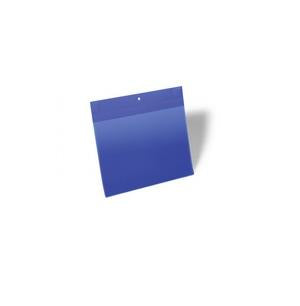 Durable Magnetische Kennzeichnungstasche – A4 quer – Blau – 10er-Pack