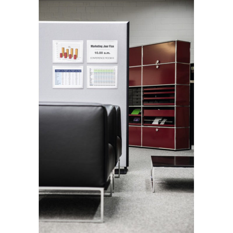 Durable Plakatrahmen Duraframe Grip – für A4 – Klapprahmen, magnetisch – grau