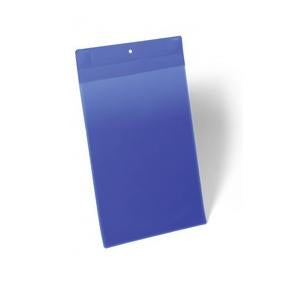 Durable Magnetische Kennzeichnungstasche – A4 Hoch – Blau – 10er-Pack