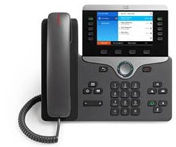 Cisco 8841 – IP-Telefon, 5 SIP-Konten, 5", Gigabit, PoE, Anthrazit