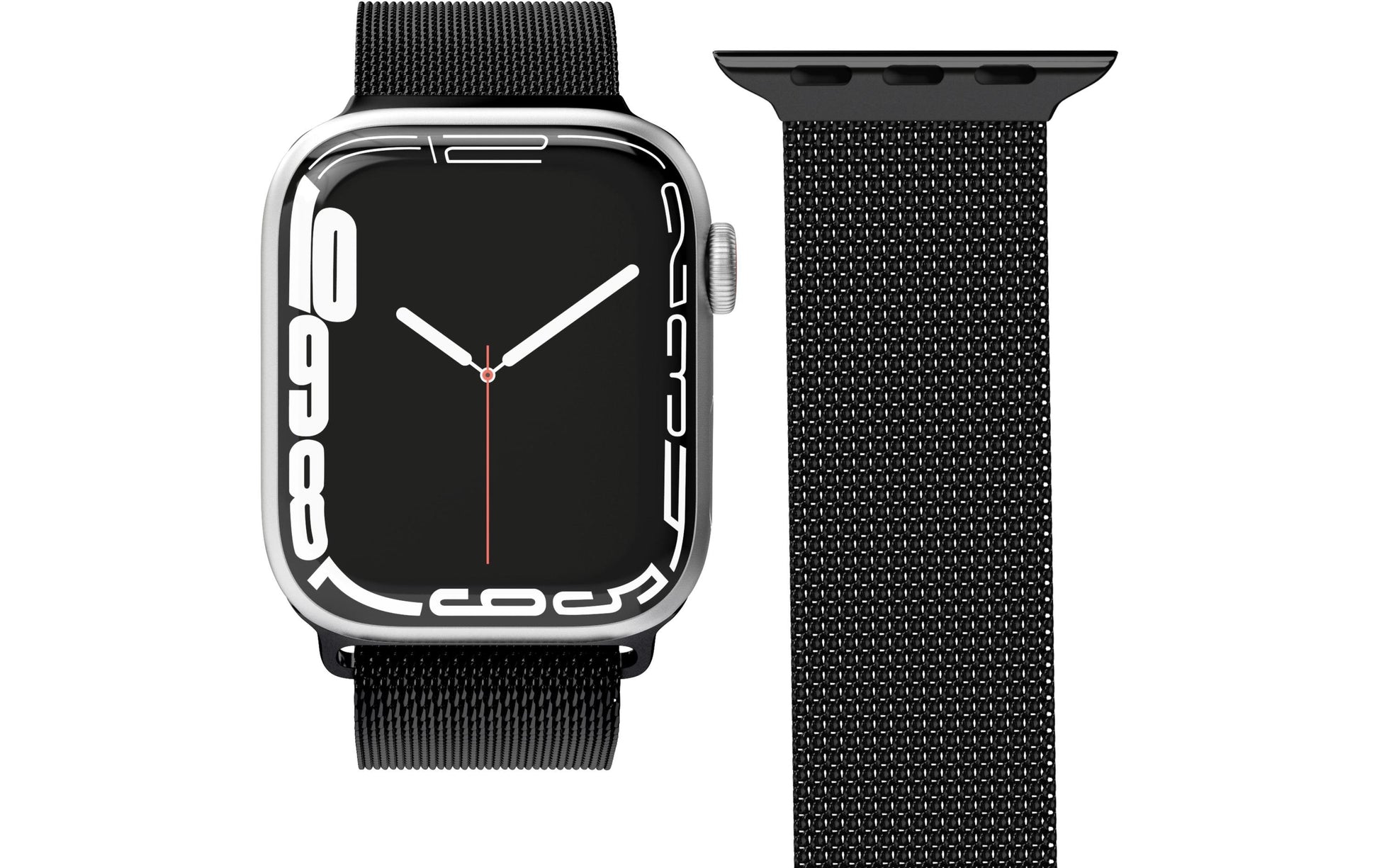 Vonmählen Milanese Loop 1 – Armband – für Apple Watch 38/40/41 mm, Schwarz, Edelstahl