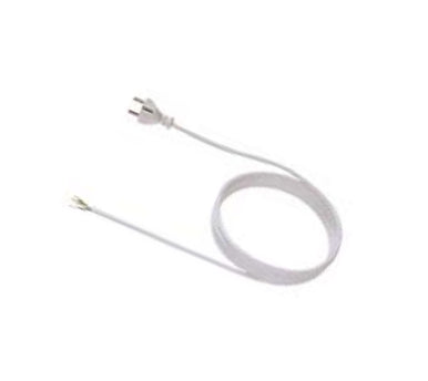 Bachmann Zuleitung H03VV-F Stromkabel – Schuko (CEE 7/7) – offenes Ende, 1,5 m, 3×0,75 mm², Weiss