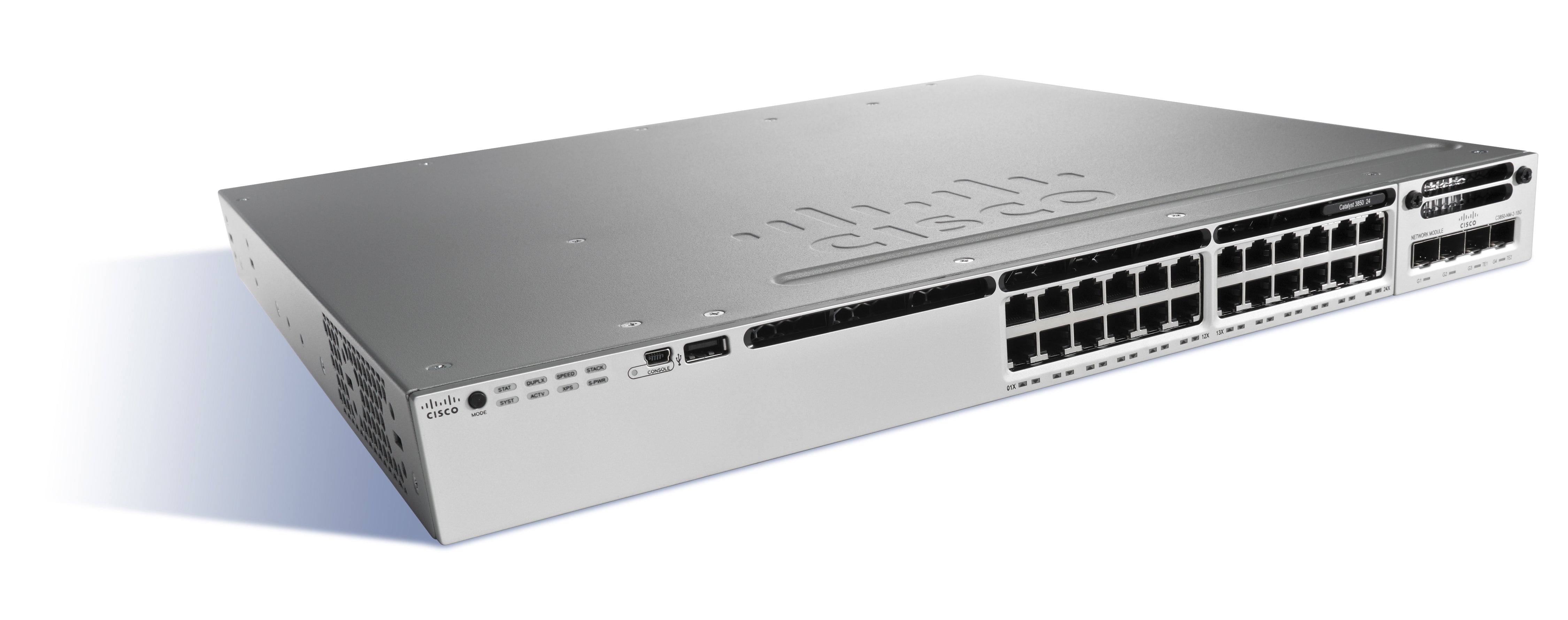 Cisco C3850-24T-S – Managed Switch – 24×GbE, L3, 1U