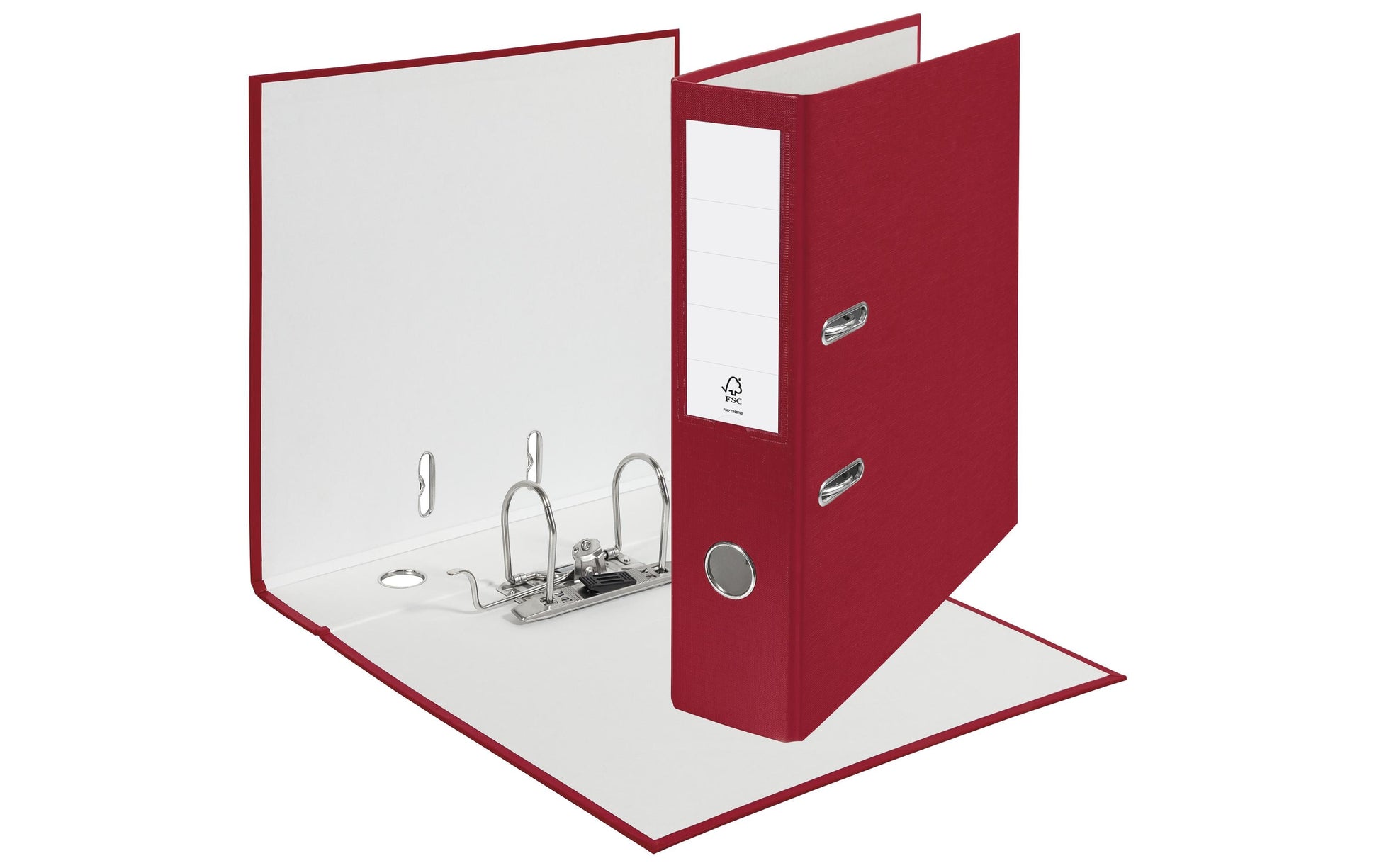 Esselte Swiss Edition Ordner – für A4 – Rückenbreite 7,5 cm – Burgunderrot