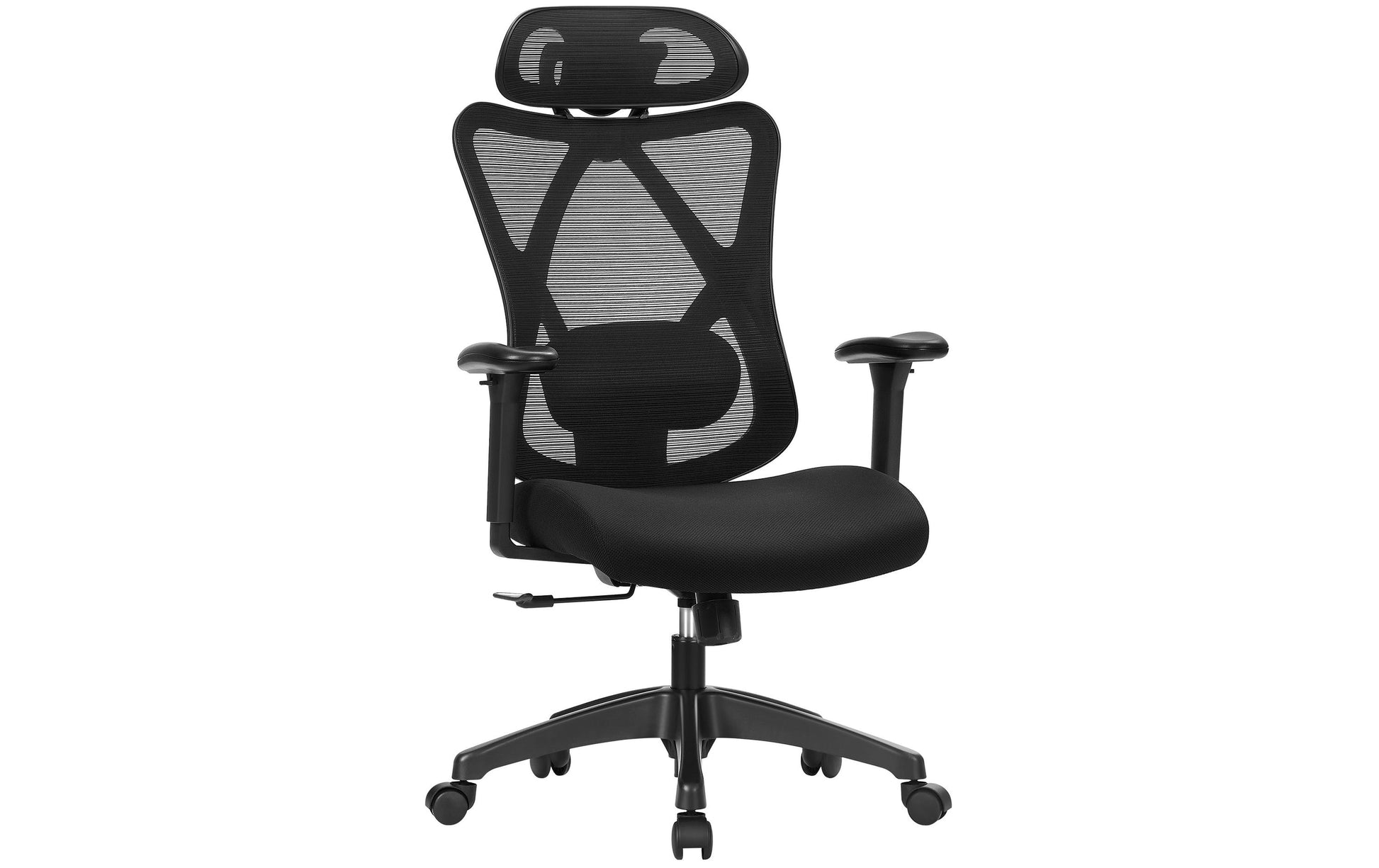 Songmics Bürostuhl – Sitzhöhe 45–54 cm, 150 kg, Schwarz