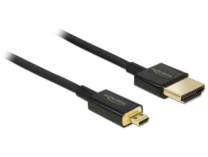 DeLOCK HDMI-Kabel, HDMI/Micro HDMI, Schwarz, 1 Stück