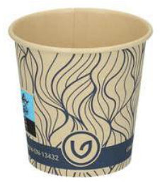 Verive Trinkbecher, Bambusfaser – 1 dl, Ø 6,2 cm, Blau – FSC – 50 Stk.