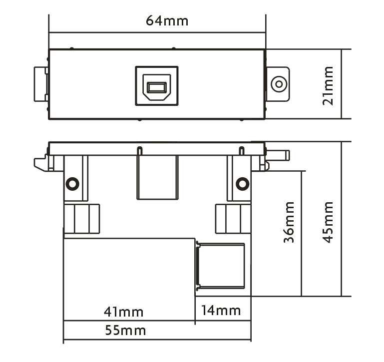 Vision USB-Adapter (Buchse) – Weiss