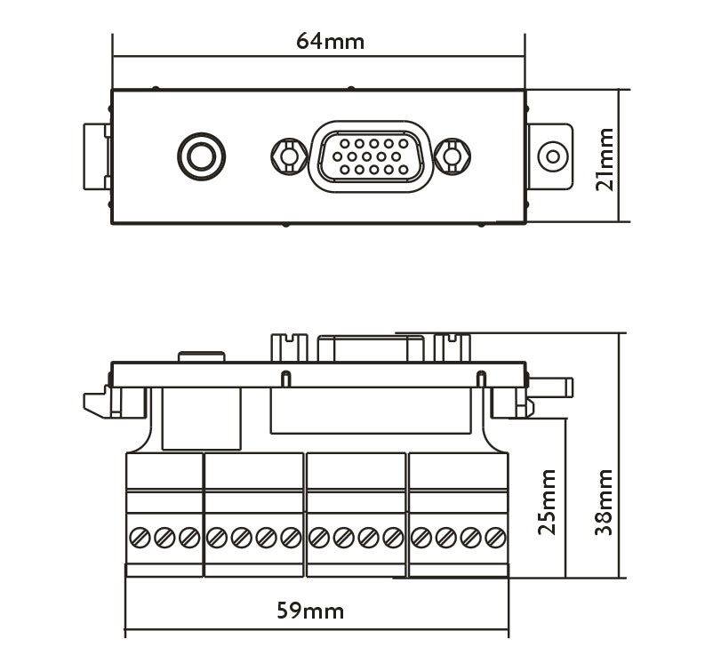 Vision TC3 VGAF3.5MM – Techconnect Modul, VGA + 3,5 mm, Weiss