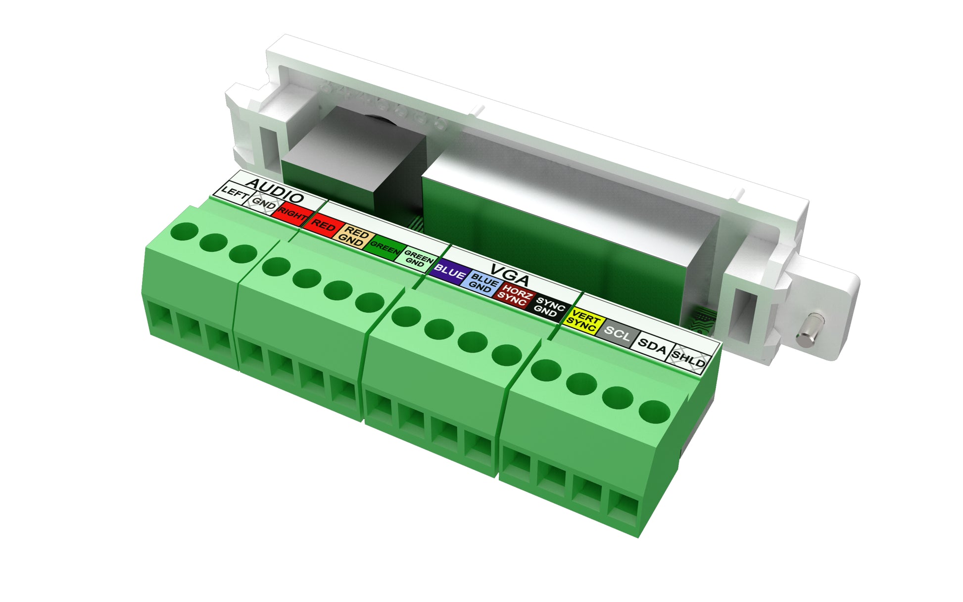 Vision TC3 VGAF3.5MM – Techconnect Modul, VGA + 3,5 mm, Weiss