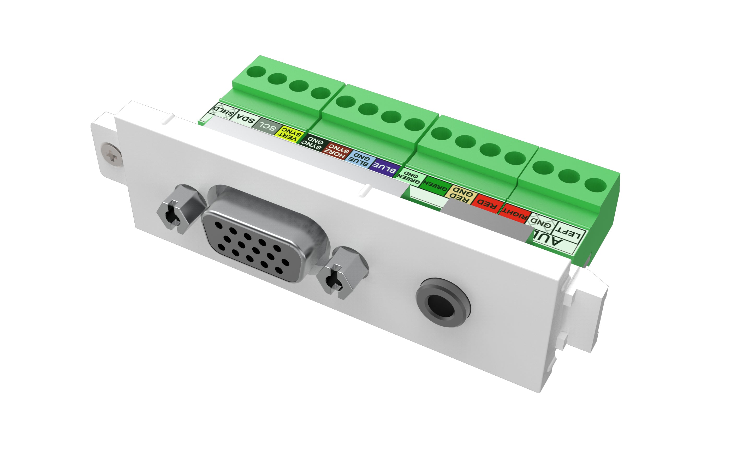 Vision TC3 VGAF3.5MM – Techconnect Modul, VGA + 3,5 mm, Weiss