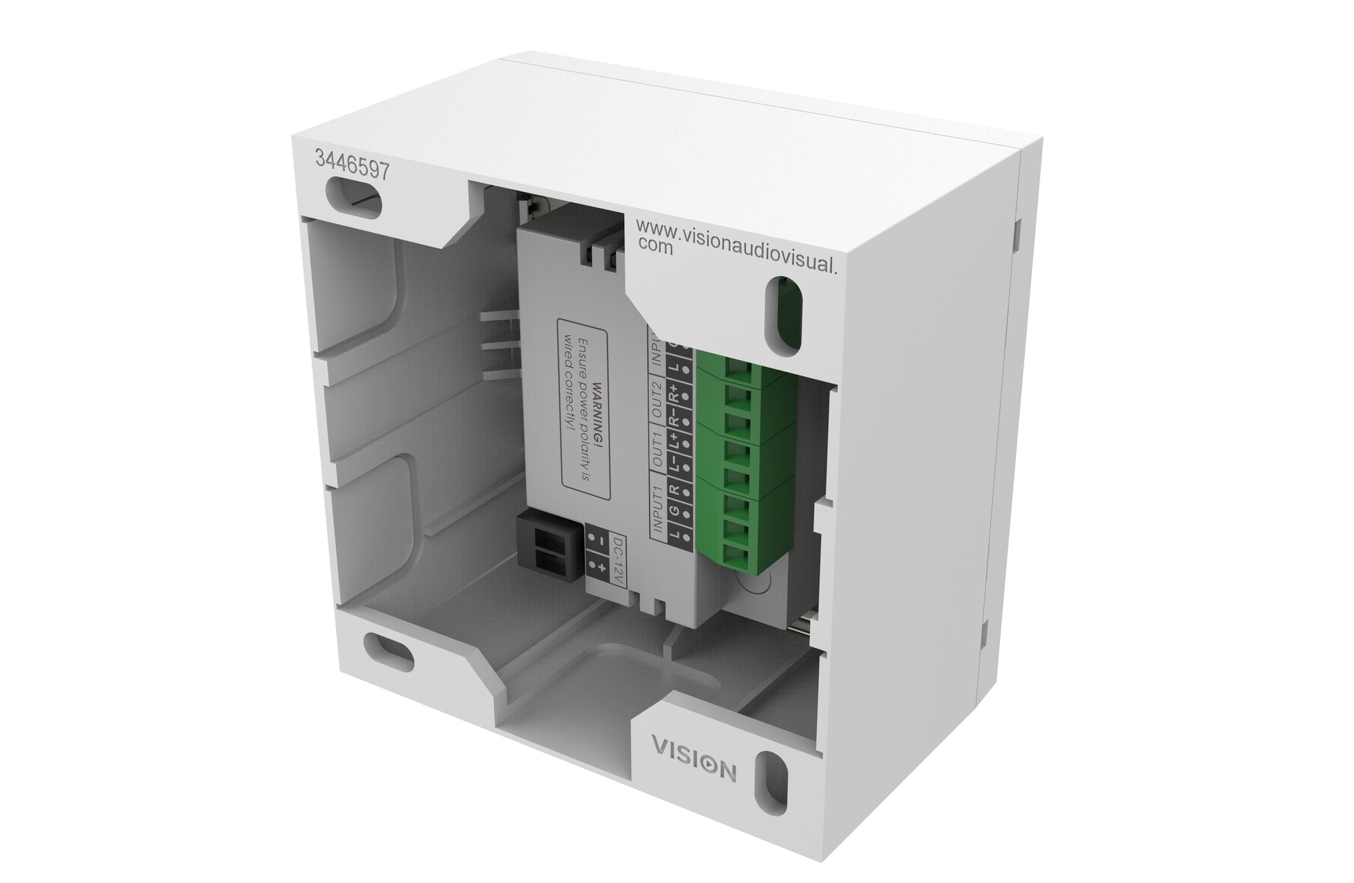 Vision TC3-AMP – Stereo-Vollverstärker, 2×25 W (8 Ω), 2× L/R Ein-/Ausgänge, Weiss