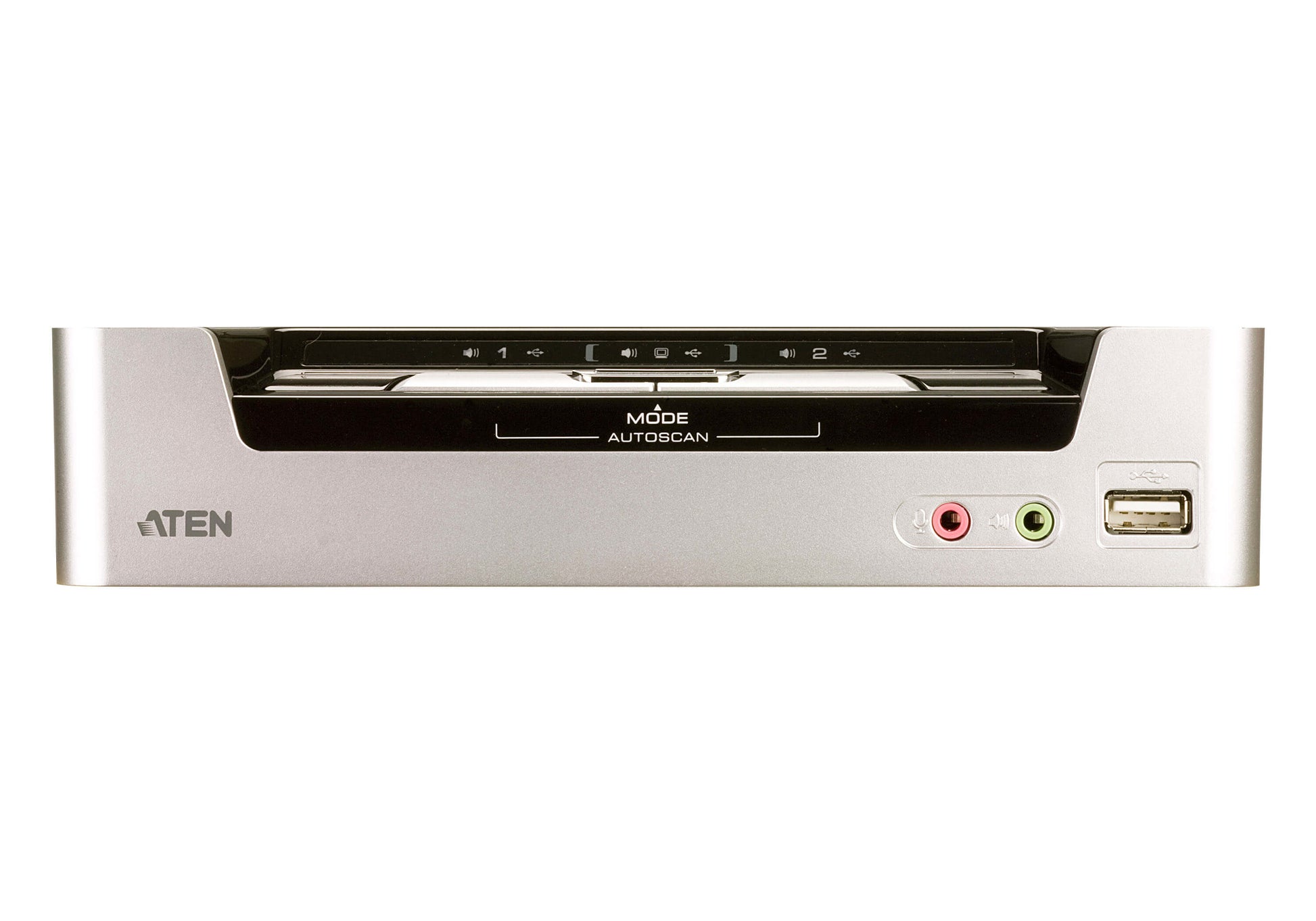 ATEN CS1792 HDMI KVM Switch 2-Port – Kabel inklusive, Schwarz, Silber