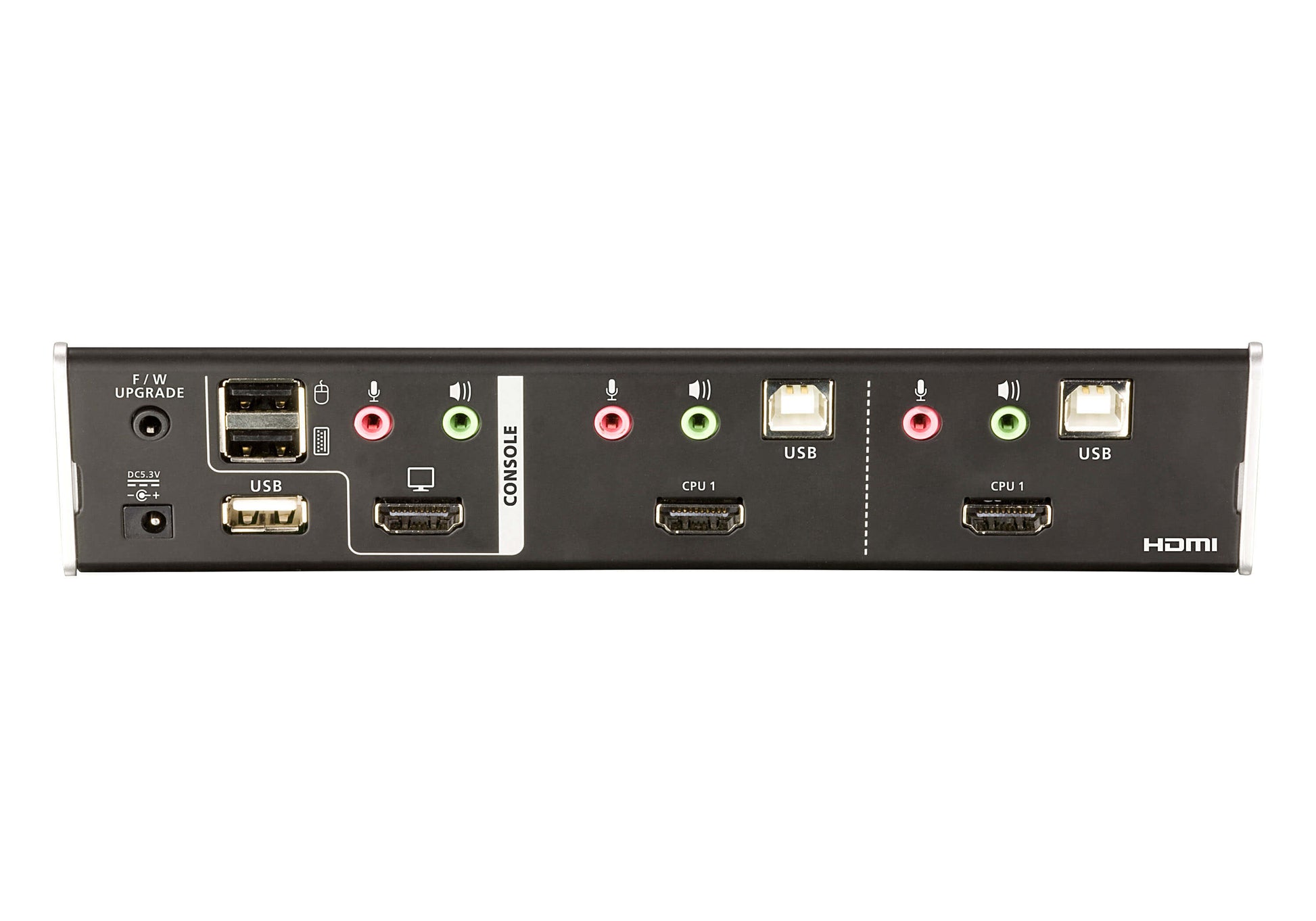 ATEN CS1792 HDMI KVM Switch 2-Port – Kabel inklusive, Schwarz, Silber