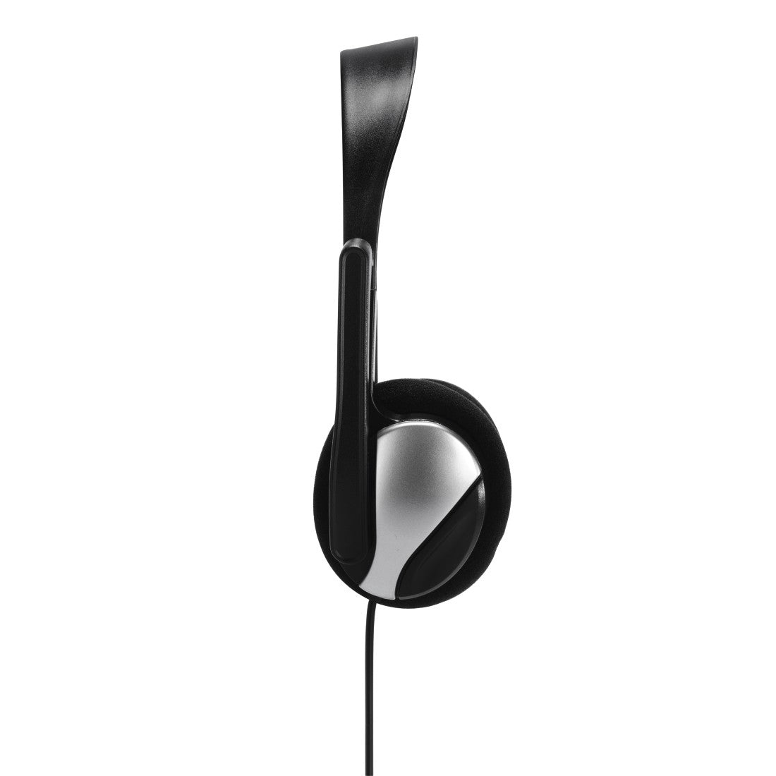 Hama HS-P100 Office-Headset – On-Ear, Stereo, Kabel, 2×3,5 mm Klinke, Schwarz/Silber