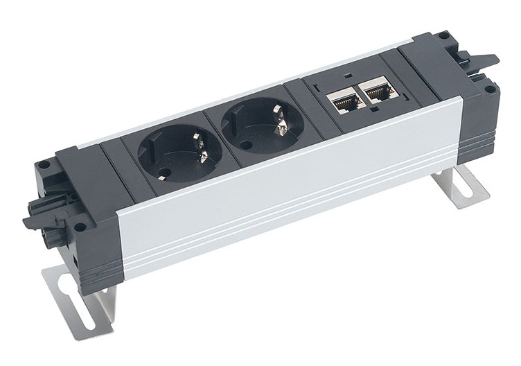 Bachmann Haltewinkel aus Edelstahl, Langloch, 2×