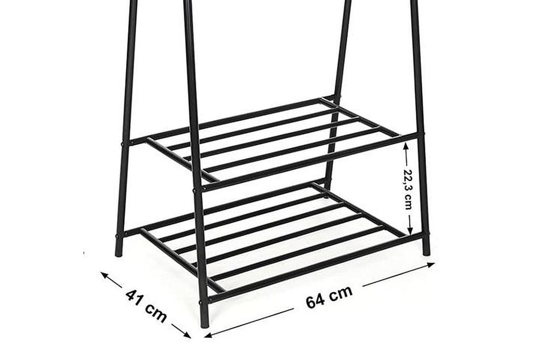 Songmics Garderobenständer – Stahl – Schwarz – 1'550 mm