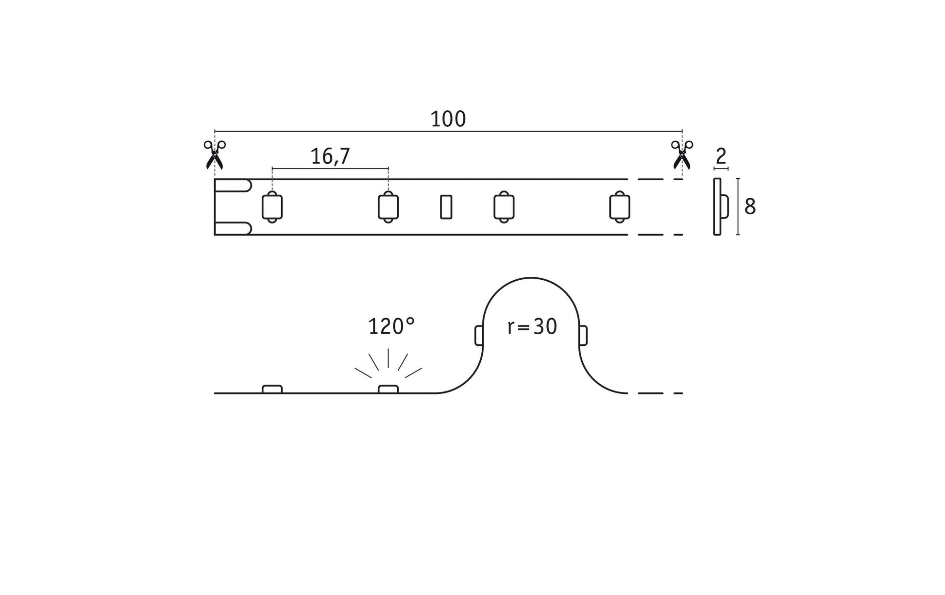 Paulmann LED-Strip – 5 m, 2100 lm, 20 W, 4000 K, Neutralweiss, dimmbar, weiss