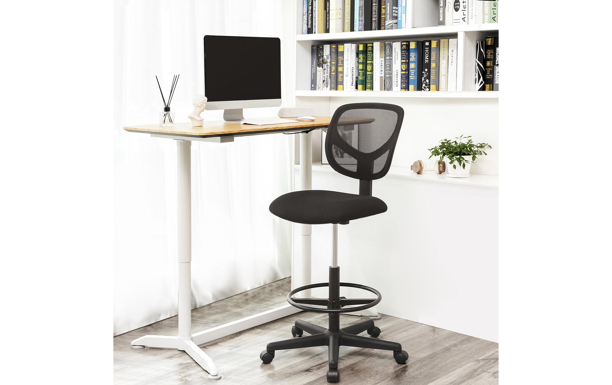 Songmics Bürostuhl Arno – Sitzhöhe 56–75 cm, 120 kg, schwarz