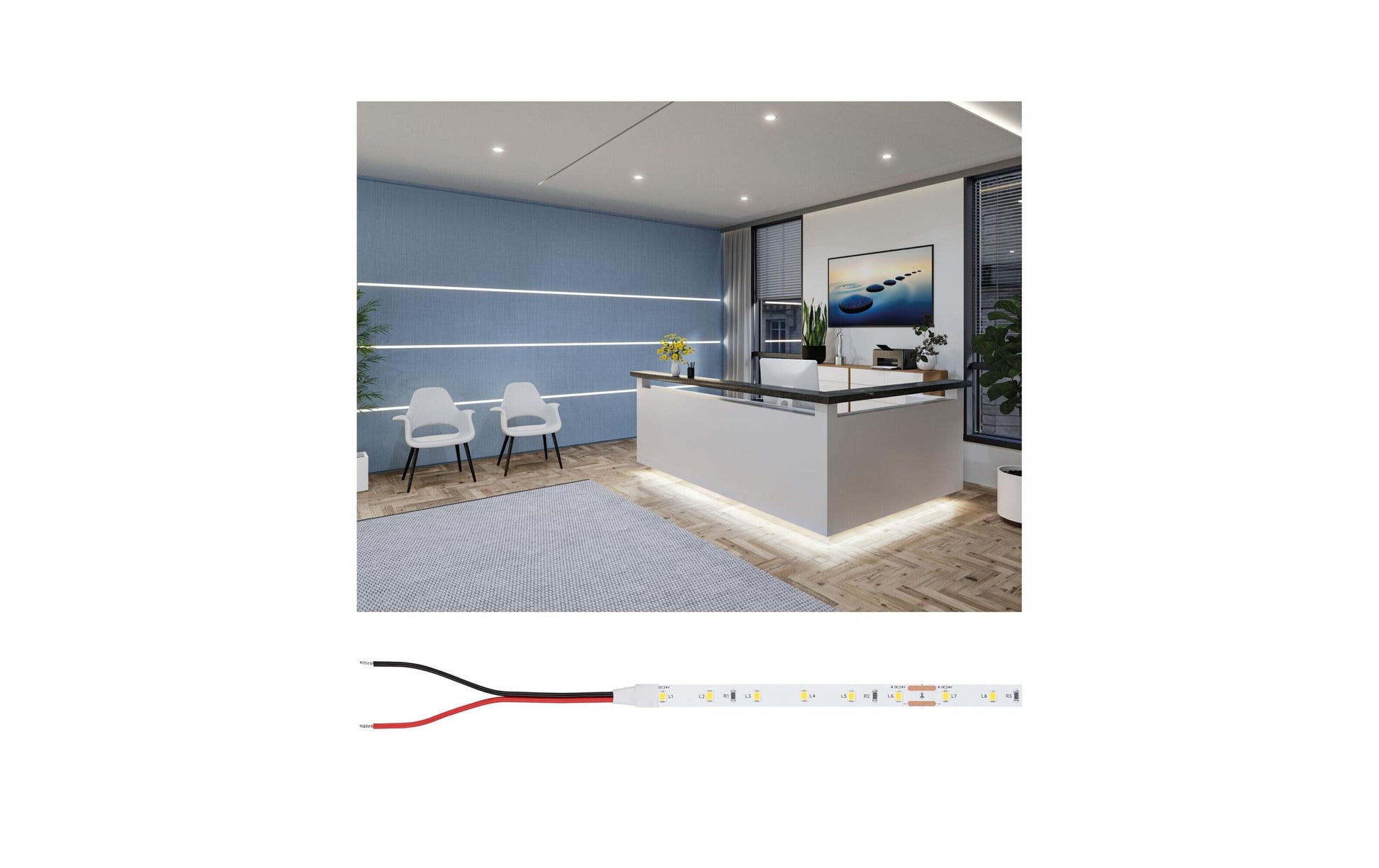 Paulmann LED-Strip – 5 m, 2100 lm, 22 W, Neutralweiss (4000 K), dimmbar, weiss