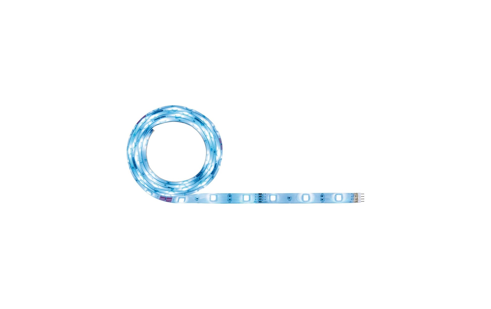 Paulmann LED-Strip – Komplettset, 1,5 m, 168 lm, 12,5 W, RGB, dimmbar, weiss, Netzteil, Fernbedienung