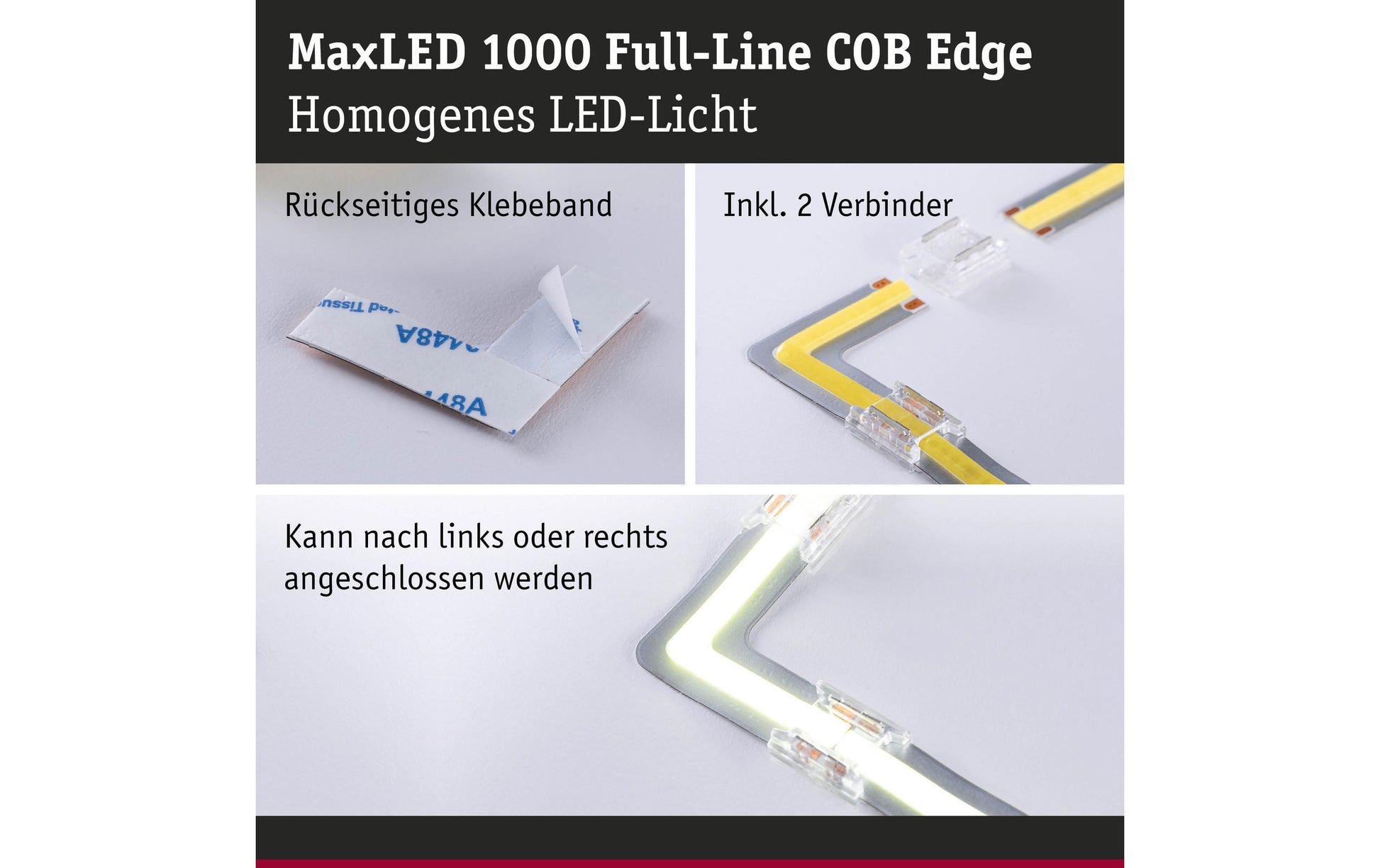 Paulmann LED-Strip – 2700–6500 K (Tunable White), dimmbar – IP20 – Silber, Kunststoff – MaxLED 1000
