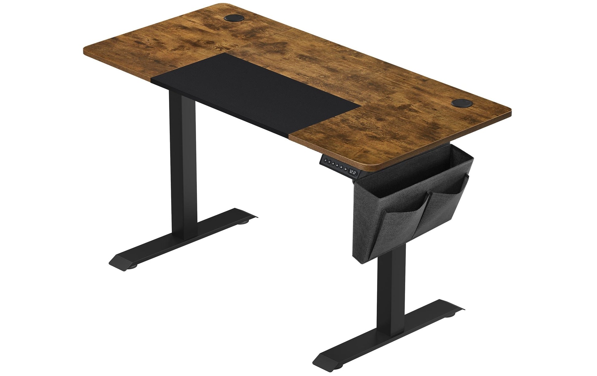 Songmics Steh-/Sitz-Tisch – 120 × 60 cm, höhenverstellbar, grau/schwarz, Stahl