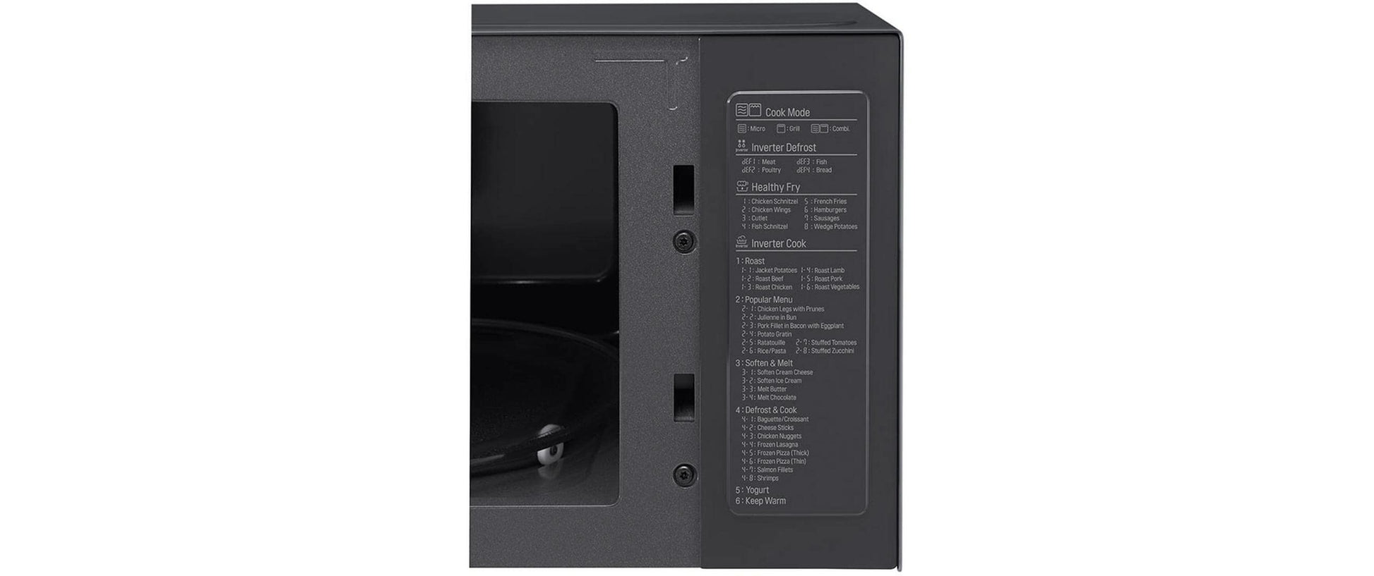 LG Grill-Mikrowelle MH6565CPBW – 25 l, Grill & Inverter, 1000 W – Schwarz