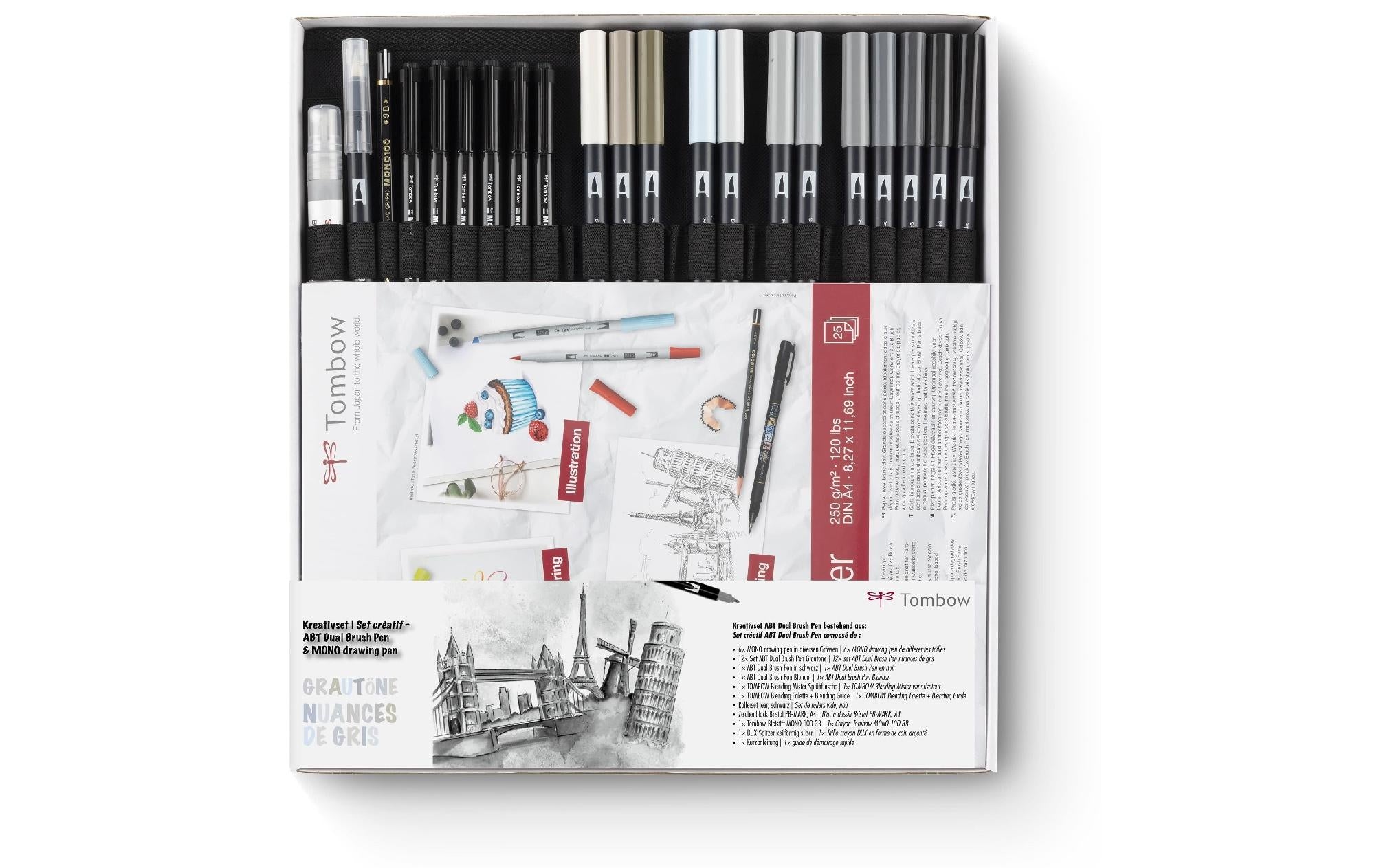 Tombow Filzstifte ABT Grautöne, 27 Farben