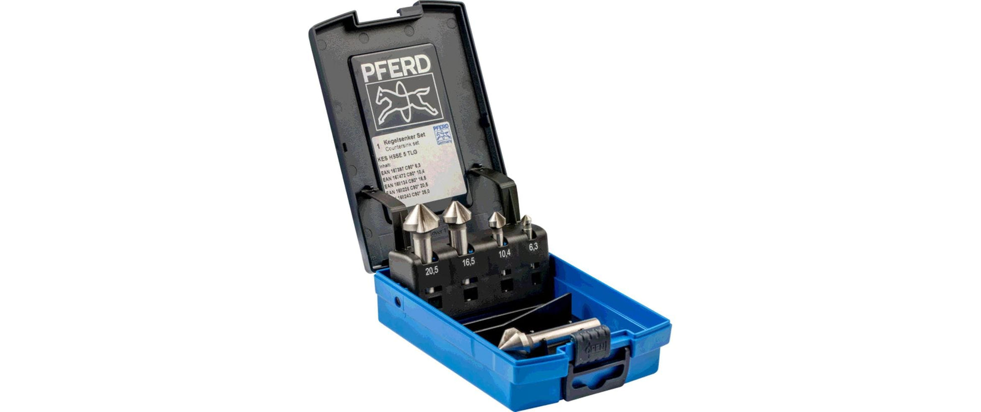 PFERD Senker, HSS-E, DIN 335 C 90°, 5 Stk., Set