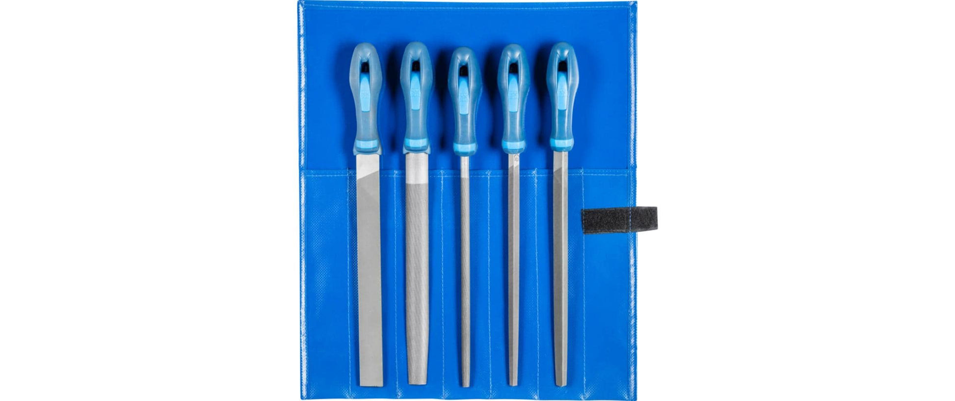 PFERD WR Werkstattfeilen-Set – 250 mm, Hieb 3 – Blau – 5er-Pack