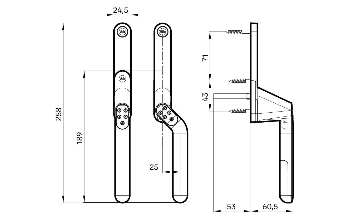 ASSA ABLOY Code Handle – silber, AAA