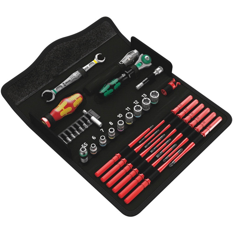 Wera Kraftform Kompakt W 1 Wartung – Reparatur-Toolkit – 7 Bits, Ratsche – Schwarz – 35 Stück