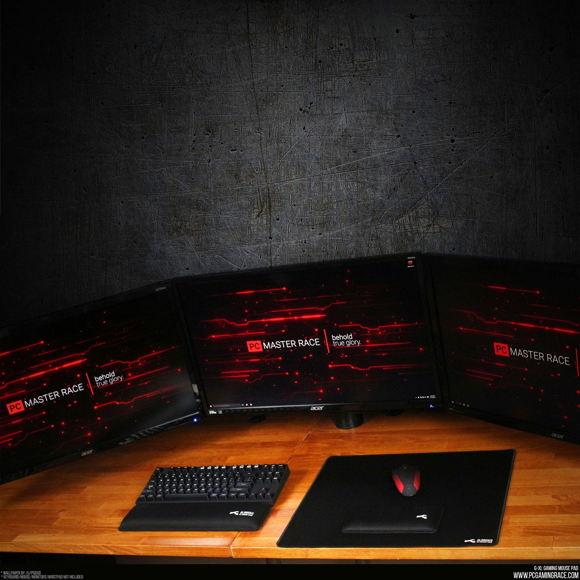 Glorious Gaming G-XL – Gaming-Mauspad – 460 × 410 mm, Schwarz