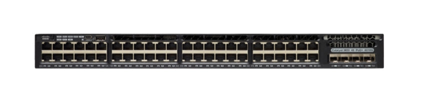 Cisco Catalyst 3650 – Managed Switch – 48×GbE, 4×SFP+, L3, PoE+ 775 W, 1U