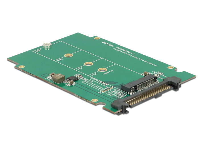 DeLOCK 62710 Adapterplatine U.2 zu M.2 – M.2 Key-M, NVMe, U.2 (SFF-8643), für M.2 NVMe SSD (2,5")