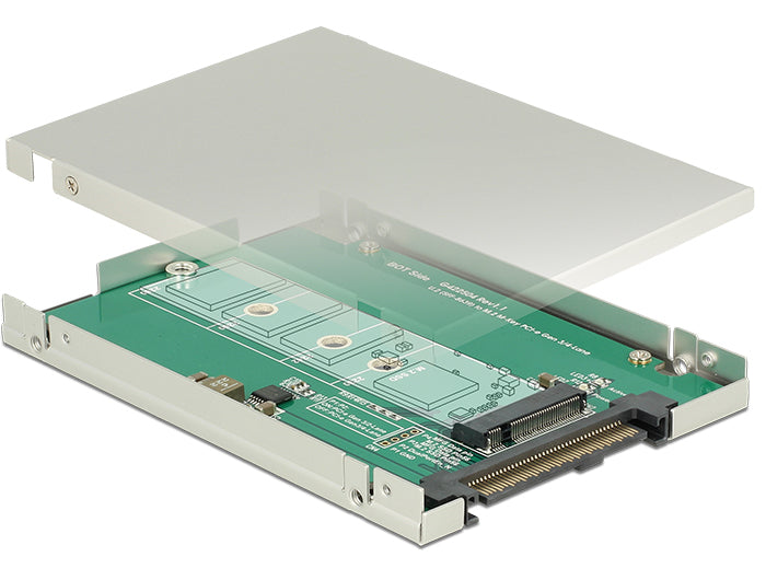 DeLOCK 62710 Adapterplatine U.2 zu M.2 – M.2 Key-M, NVMe, U.2 (SFF-8643), für M.2 NVMe SSD (2,5")