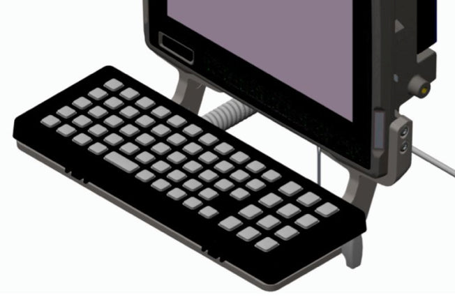 Zebra Tastaturablage, Schwarz, Grau, für Zebra VC80, KT-KYBDTRAY-VC80-R
