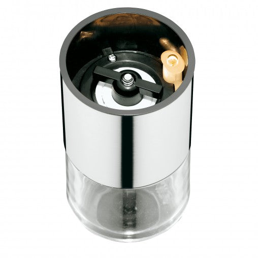 WMF Salz-/Pfeffermühle Ø 5 × 21 cm, Edelstahl/Glas, Keramik-Mahlwerk, stufenlos, silber matt