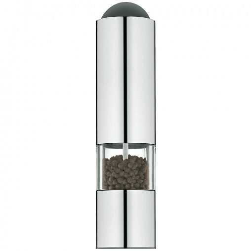 WMF Salz-/Pfeffermühle Ø 5 × 21 cm, Edelstahl/Glas, Keramik-Mahlwerk, stufenlos, silber matt
