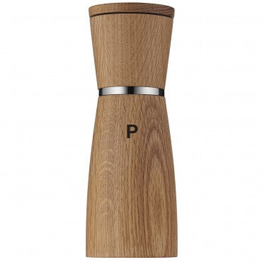 WMF Salz- und Pfeffermühlen-Set, 2-teilig, Ø 6 × 17,9 cm, Eiche/Edelstahl, Braun, Keramikmahlwerk