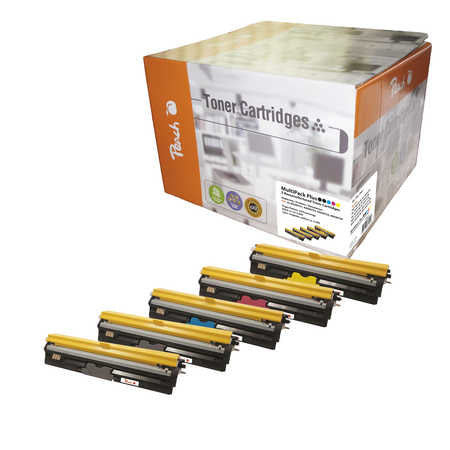 Peach Toner-Multipack – BK/C/M/Y, 2500 Seiten – für OKI C 110/C 130 N/MC 160 N