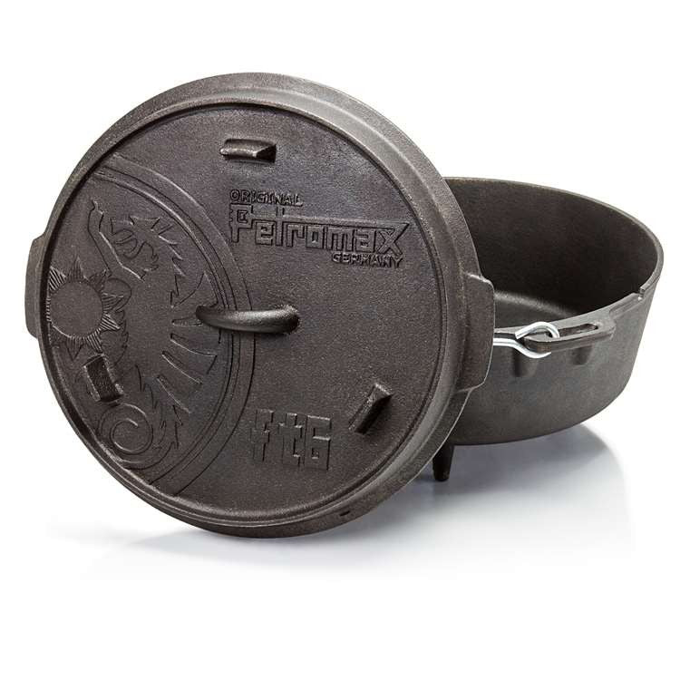 Petromax Kochtopf ft6 – 5,7 l, Ø 18,5 cm, Gusseisen, für Backofen, Schwarz